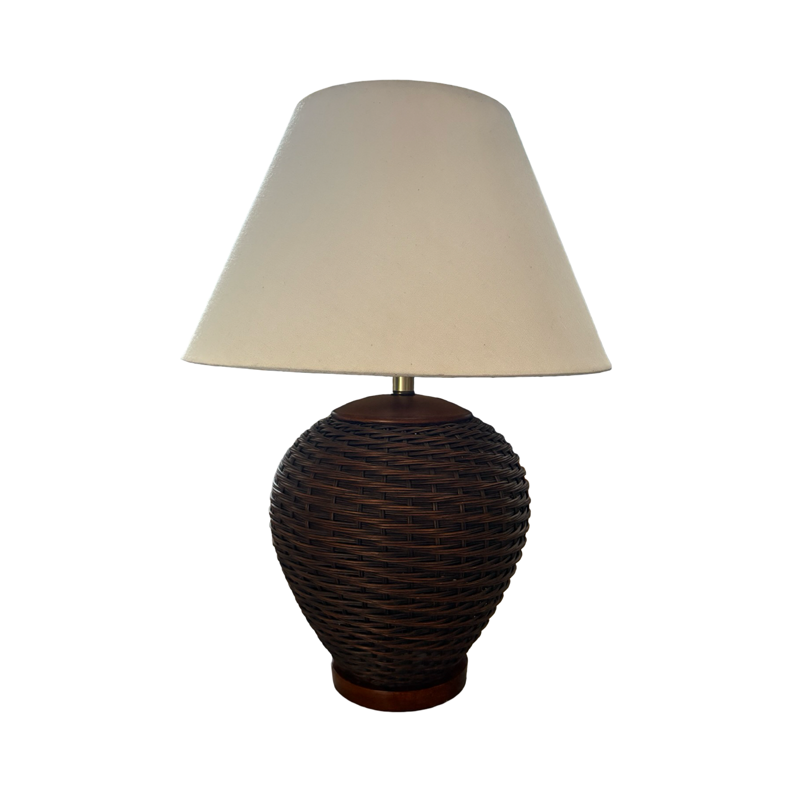 Rare Ralph Lauren Rattan Lamp With Shade
