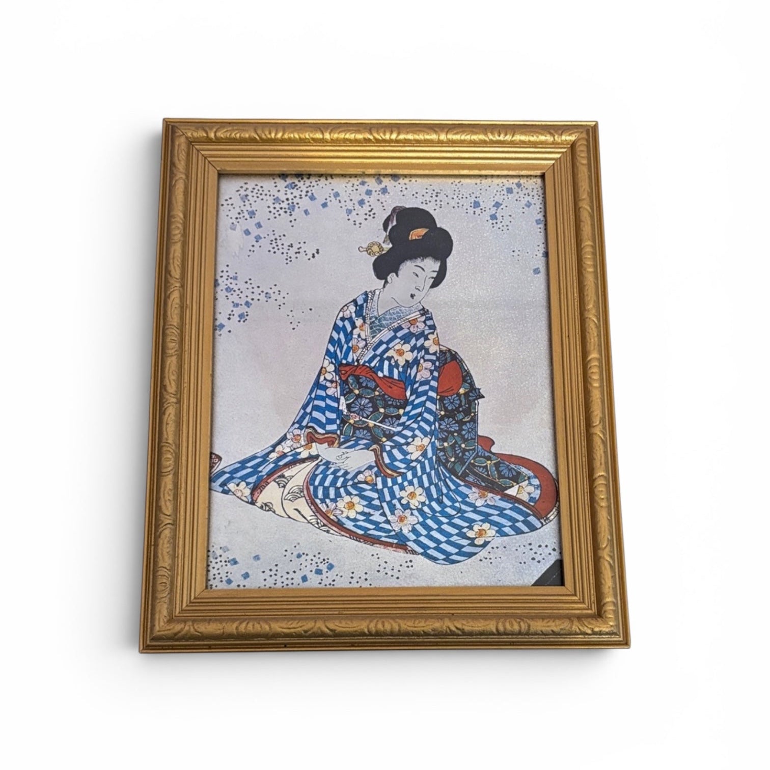 Vintage Foil Art Framed - Geisha