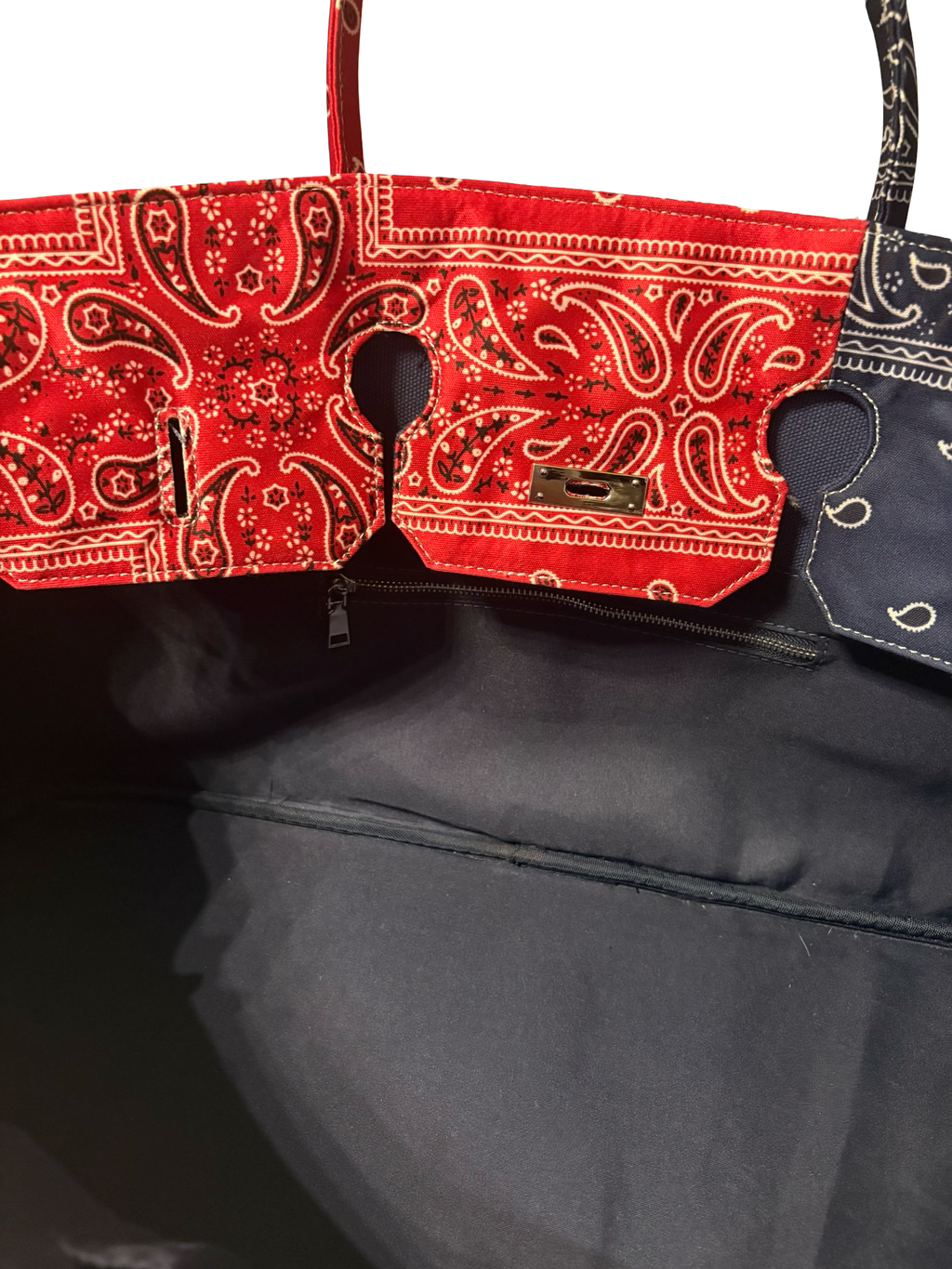 Red & Blue Handmade Bandana Bag