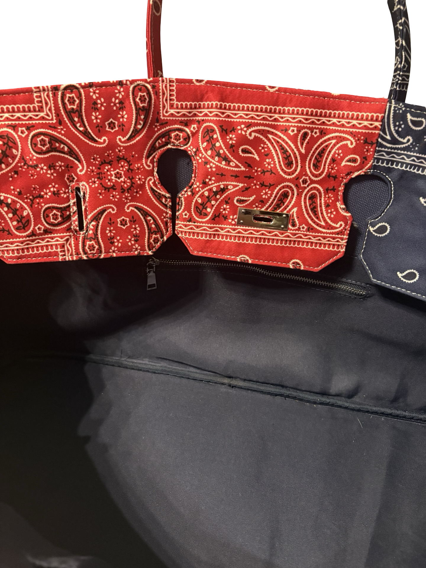 Red & Blue Handmade Bandana Bag