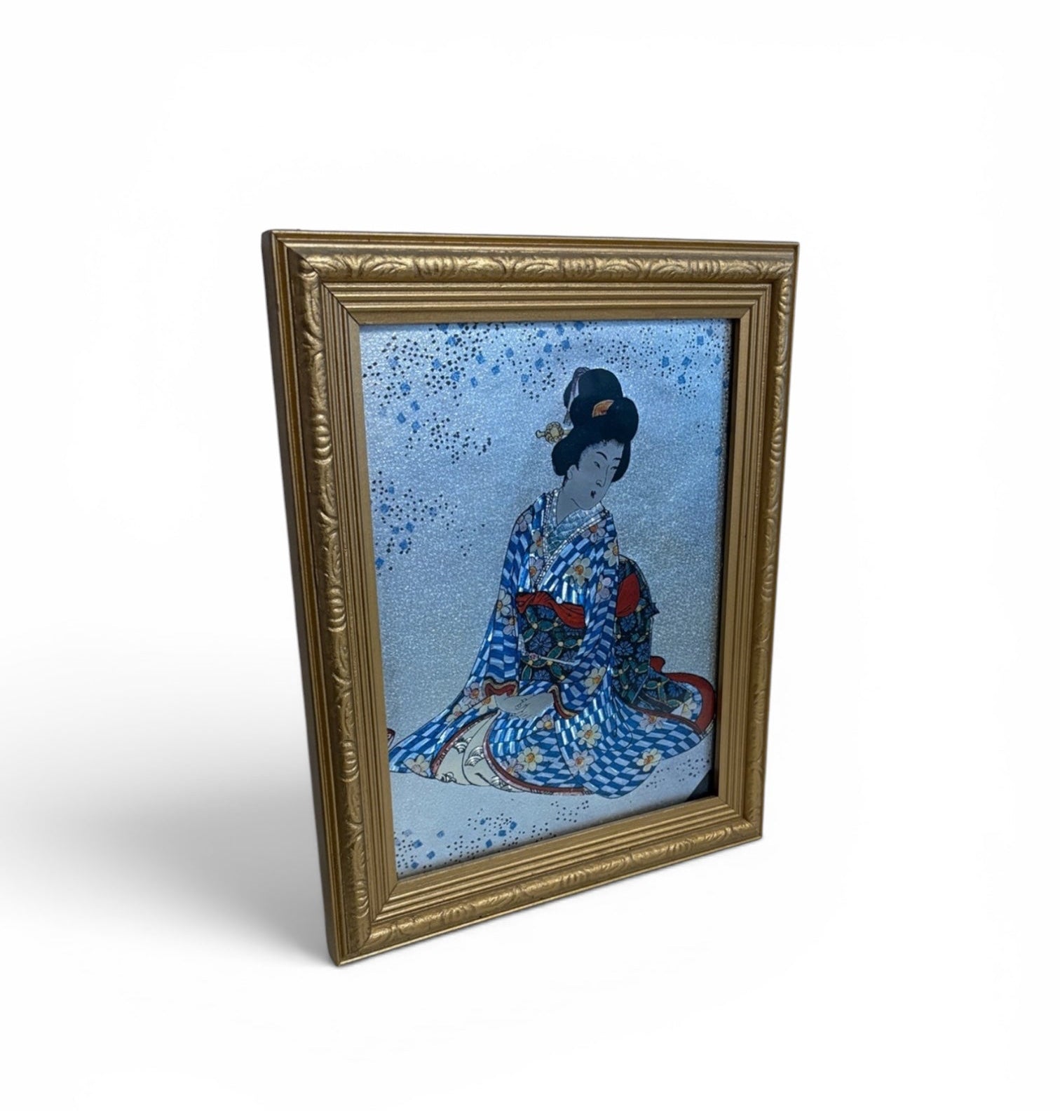 Vintage Foil Art Framed - Geisha