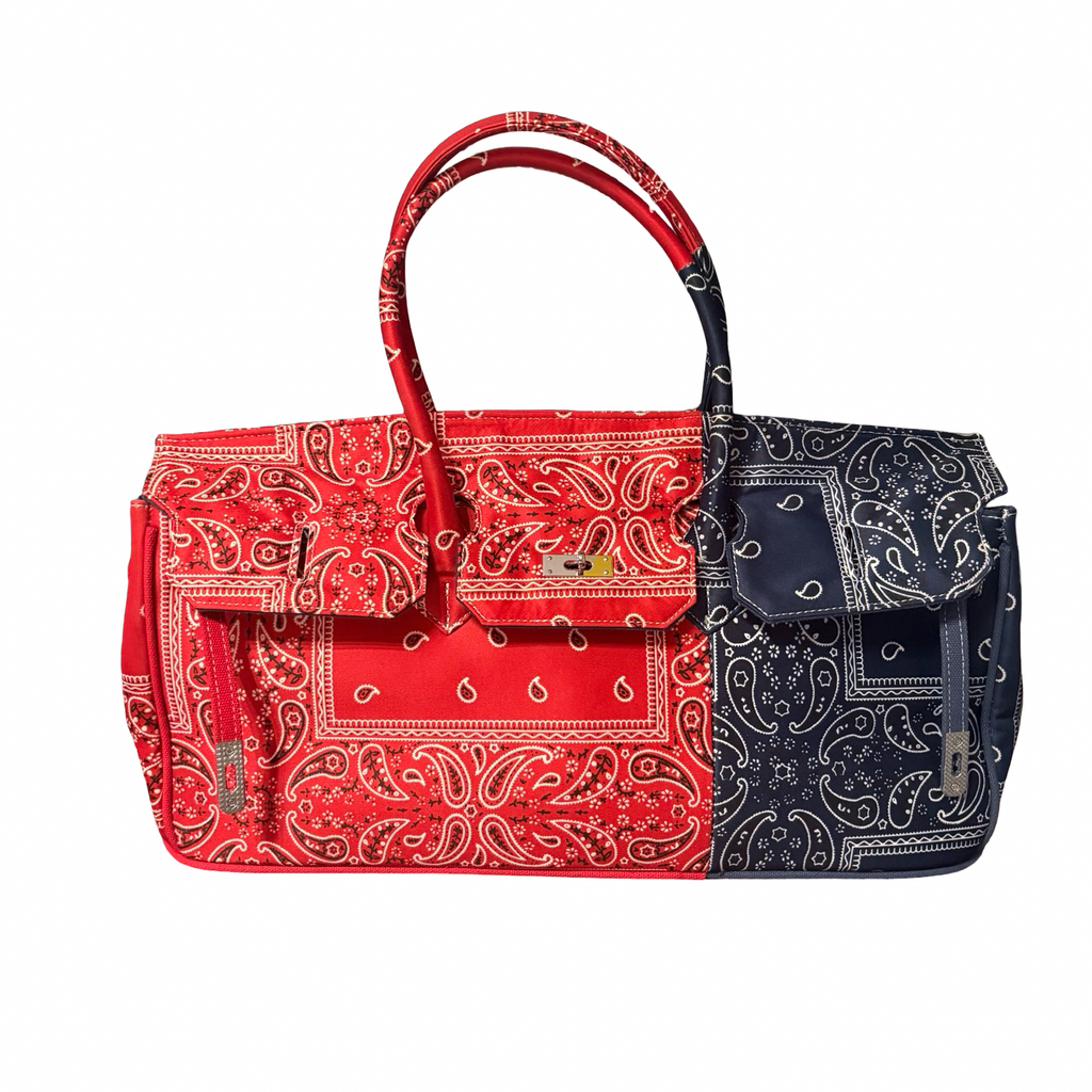 Red & Blue Handmade Bandana Bag