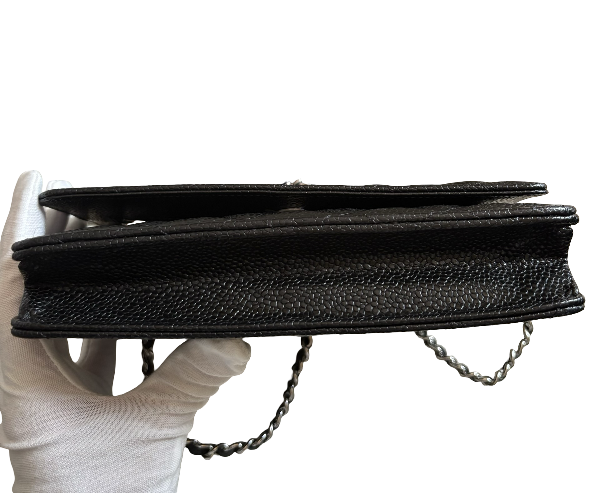 Chanel Black CalfSkin Wallet On Chain