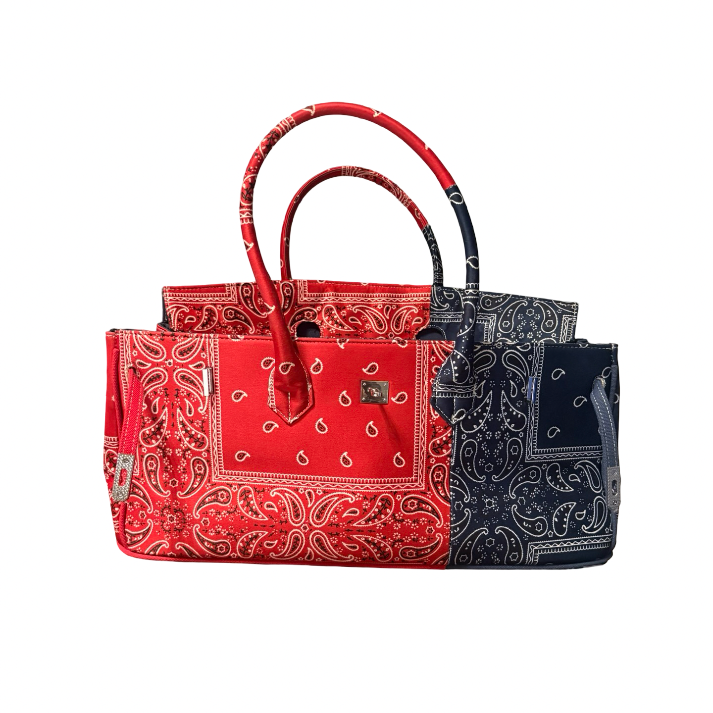 Red & Blue Handmade Bandana Bag