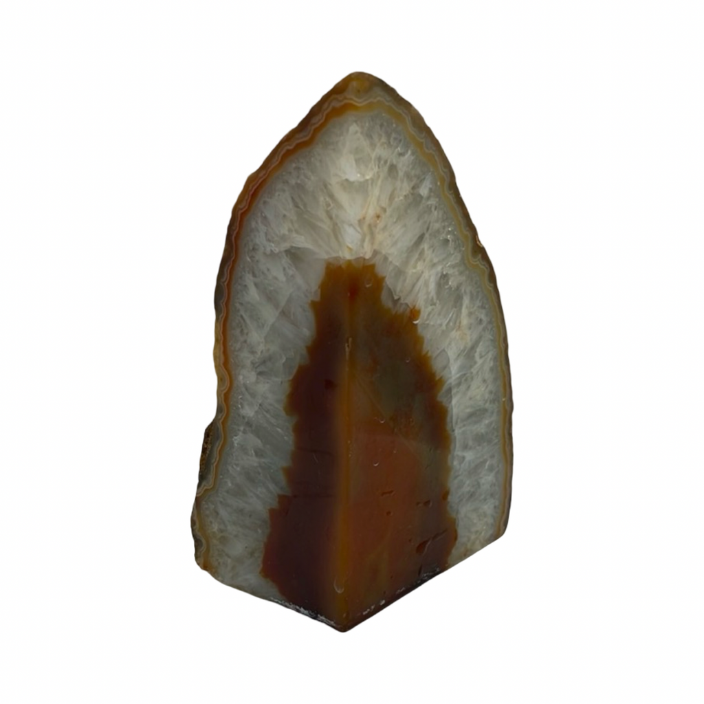 Brown and White Agate Crystal