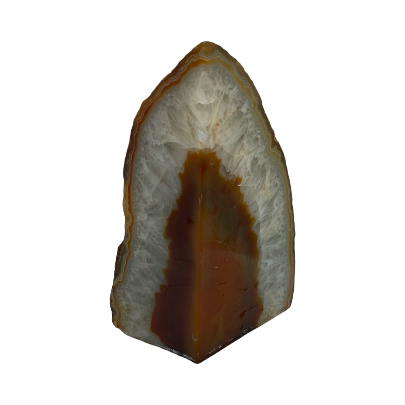 Brown and White Agate Crystal