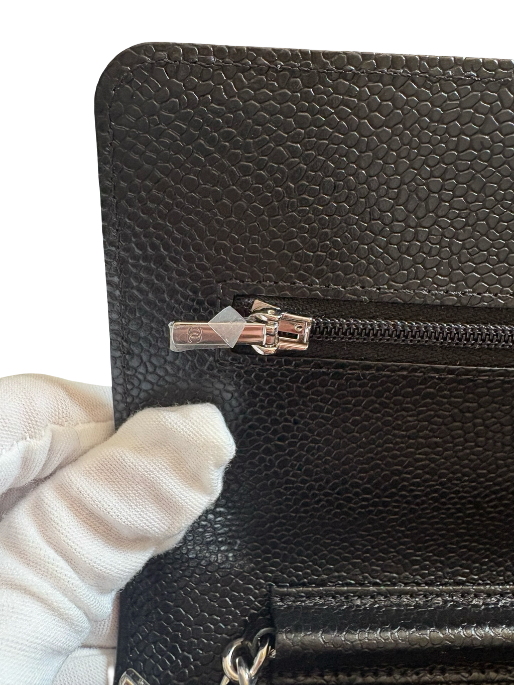 Chanel Black CalfSkin Wallet On Chain