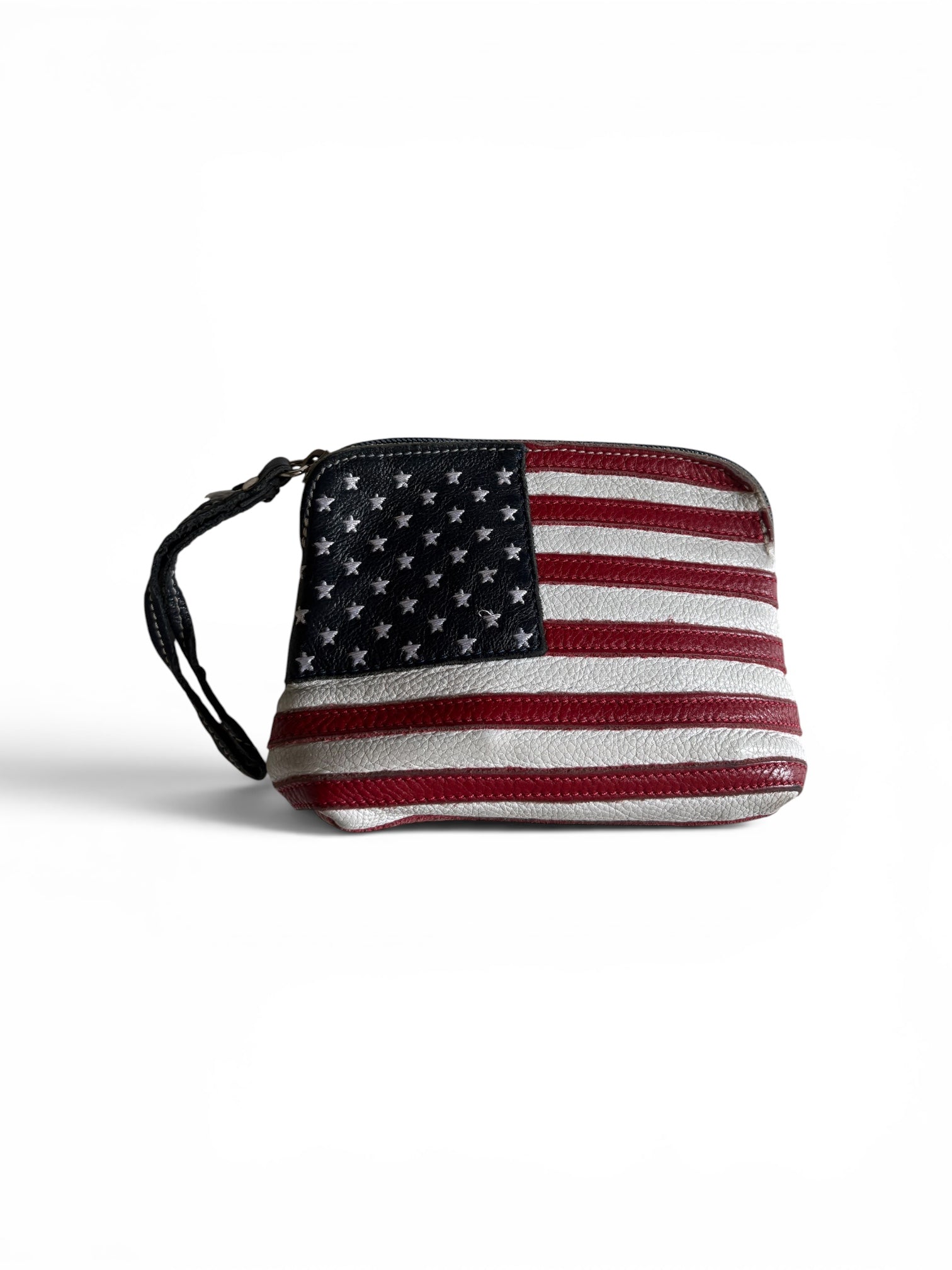Roots Real Calf Skin American Flag Pouch