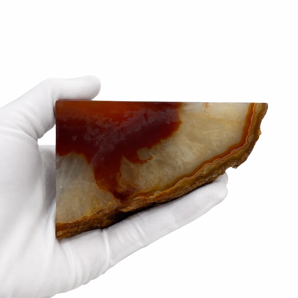 Brown and White Agate Crystal