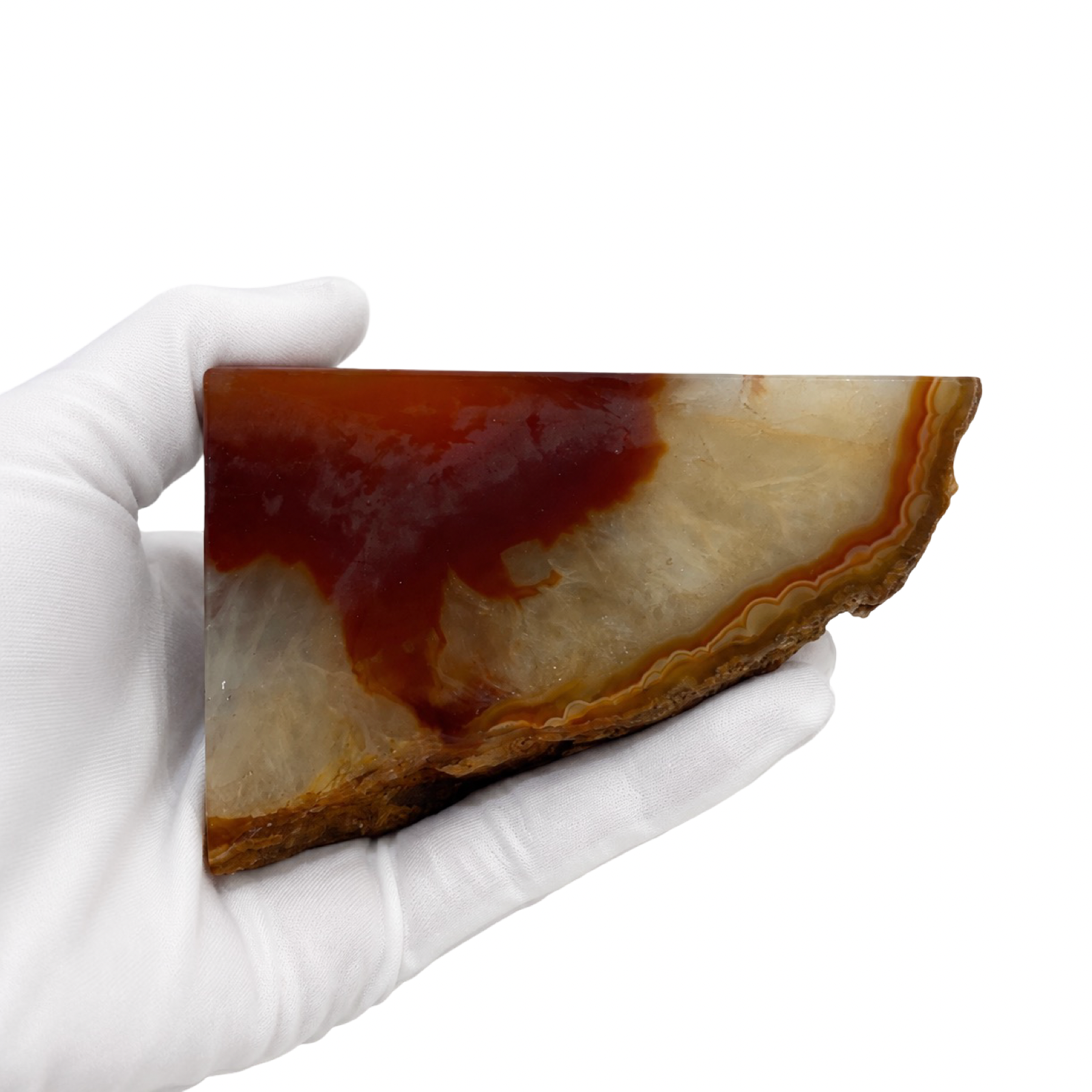 Brown and White Agate Crystal