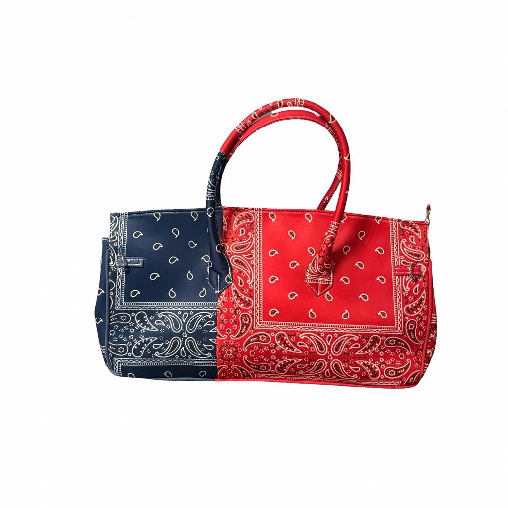 Red & Blue Handmade Bandana Bag