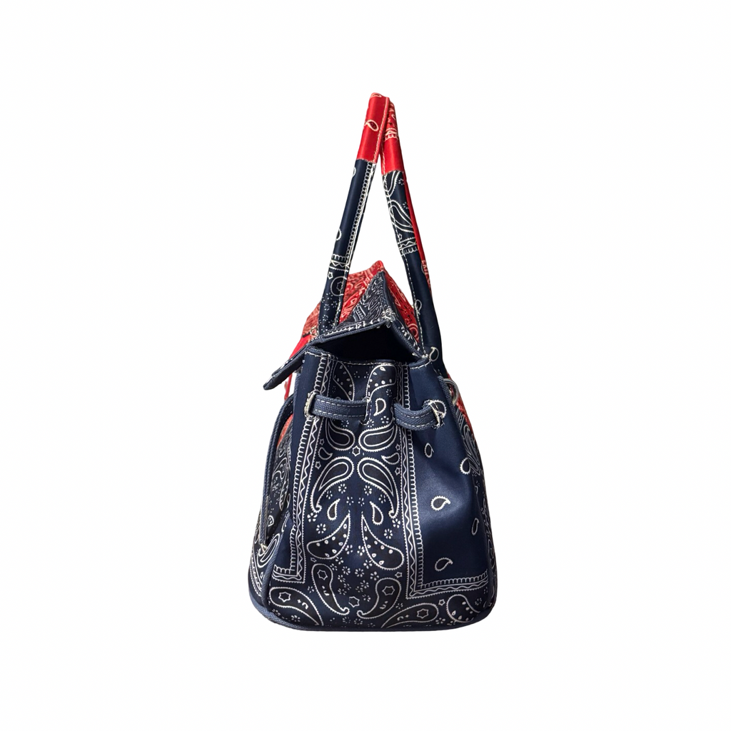 Red & Blue Handmade Bandana Bag