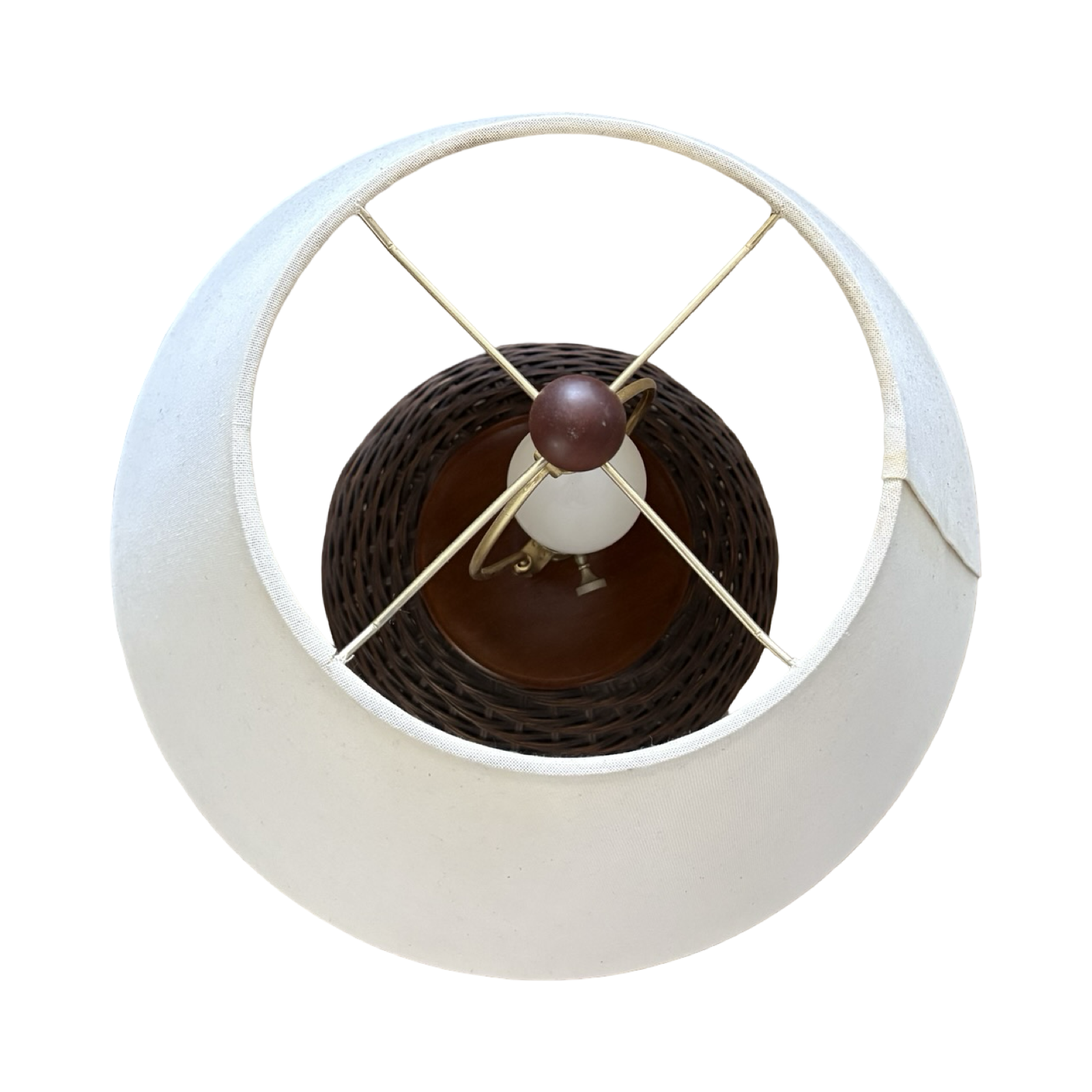 Rare Ralph Lauren Rattan Lamp With Shade
