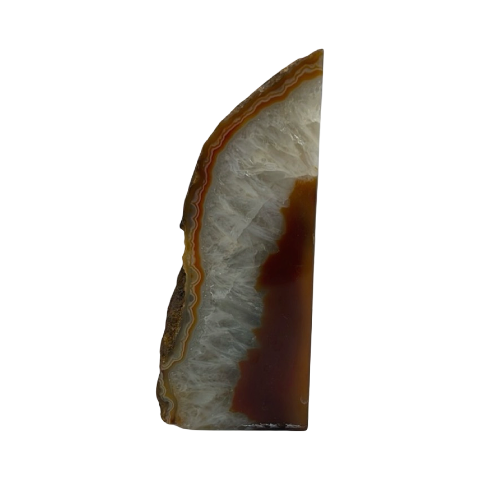 Brown and White Agate Crystal