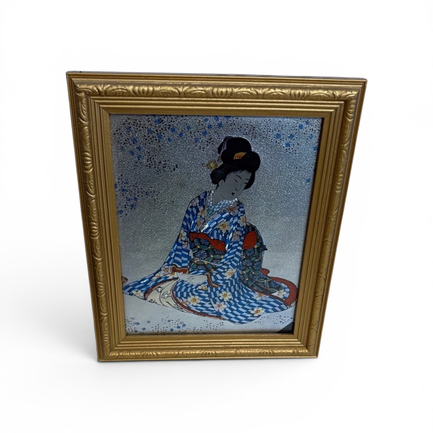 Vintage Foil Art Framed - Geisha