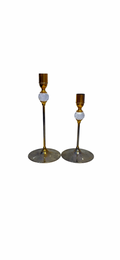 Valerio Albarello 24k Gold Plated crystal candle holders