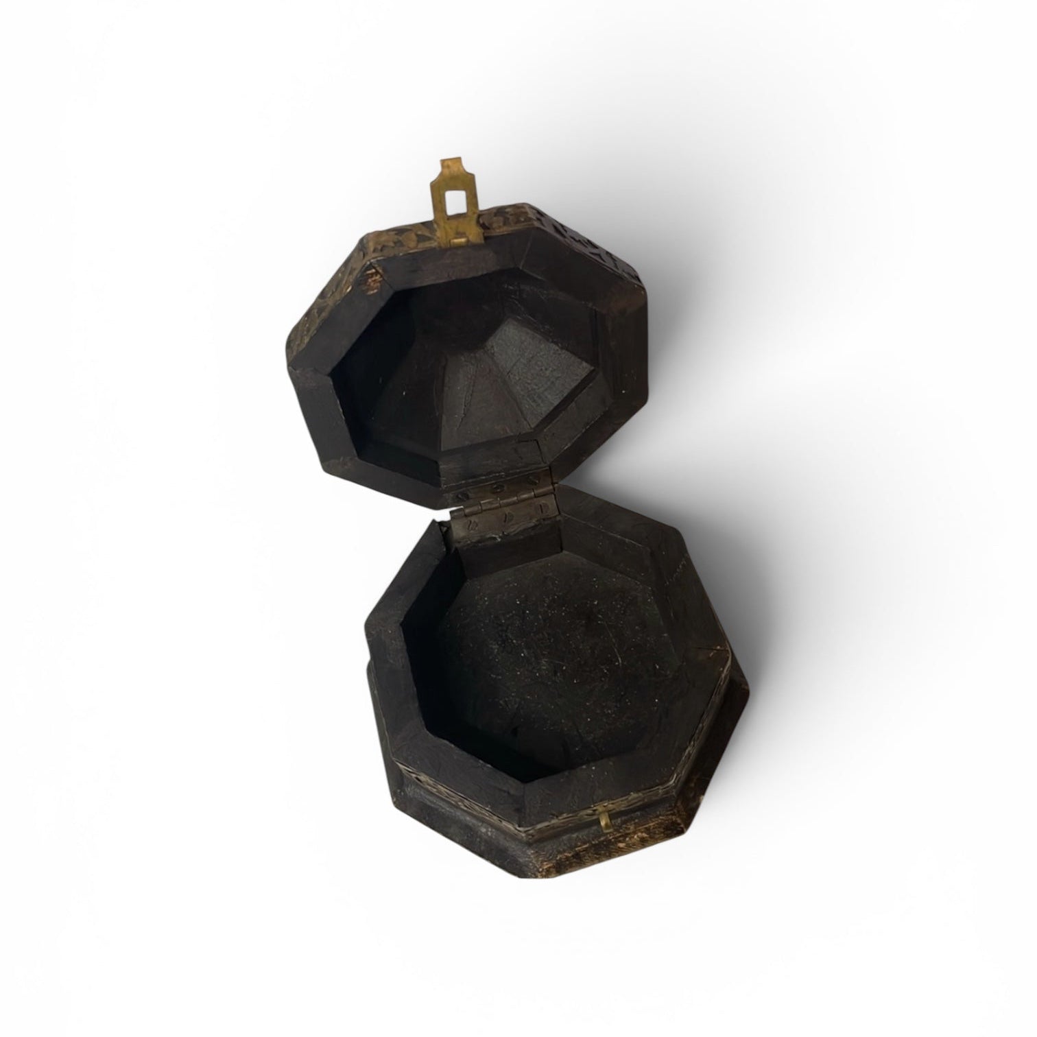 Vintage Wooden Box with 24k Gold Accents