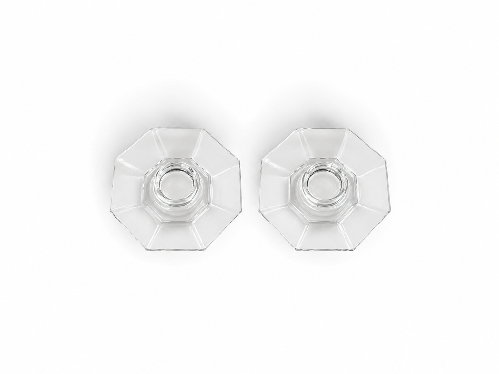 Vintage Glass Candle Holders