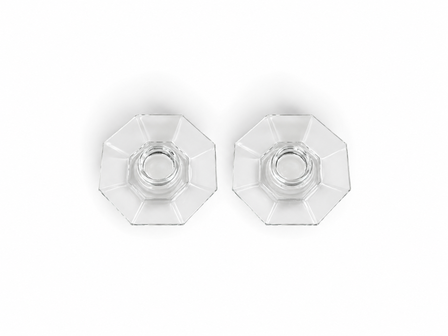 Vintage Glass Candle Holders