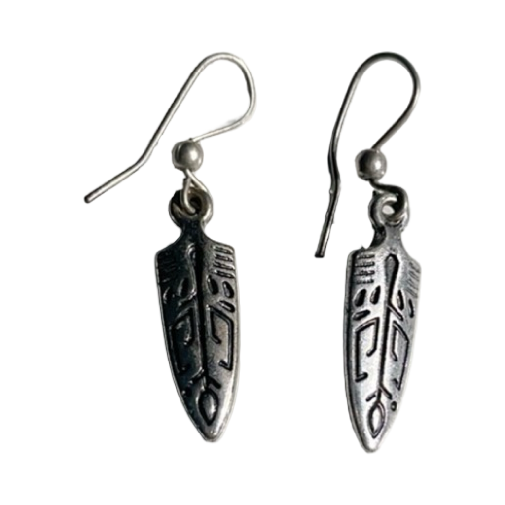 Silver Tribal Dangle Earrings