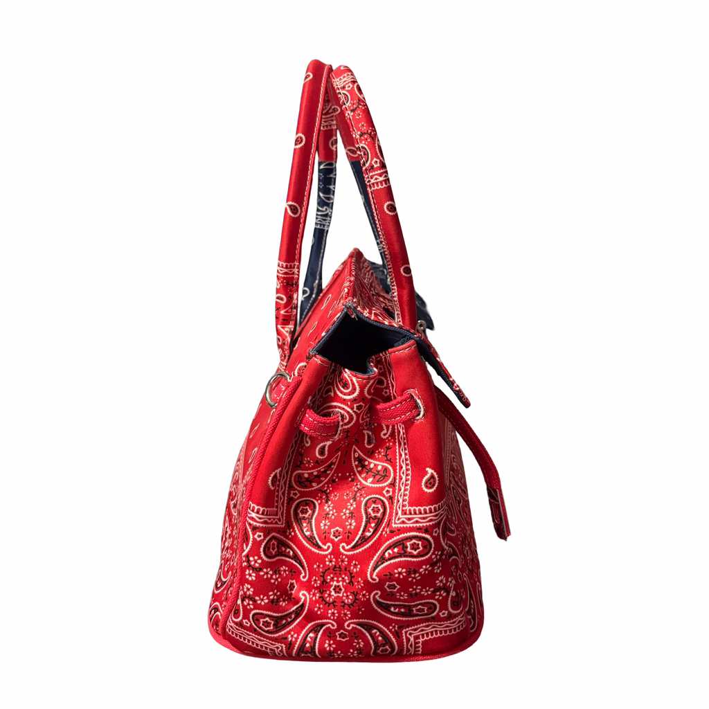 Red & Blue Handmade Bandana Bag