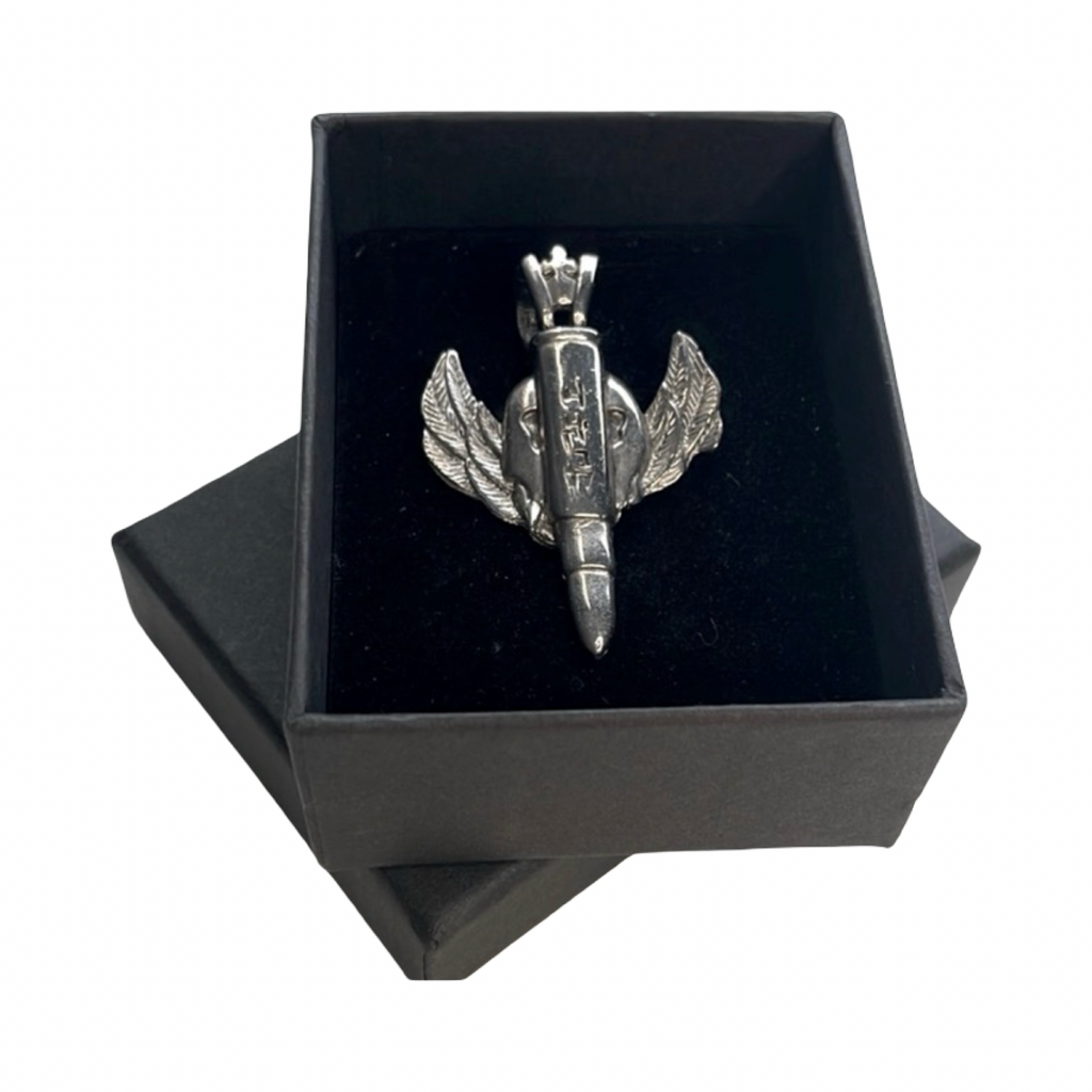 Silver Winged Bullet Pendant