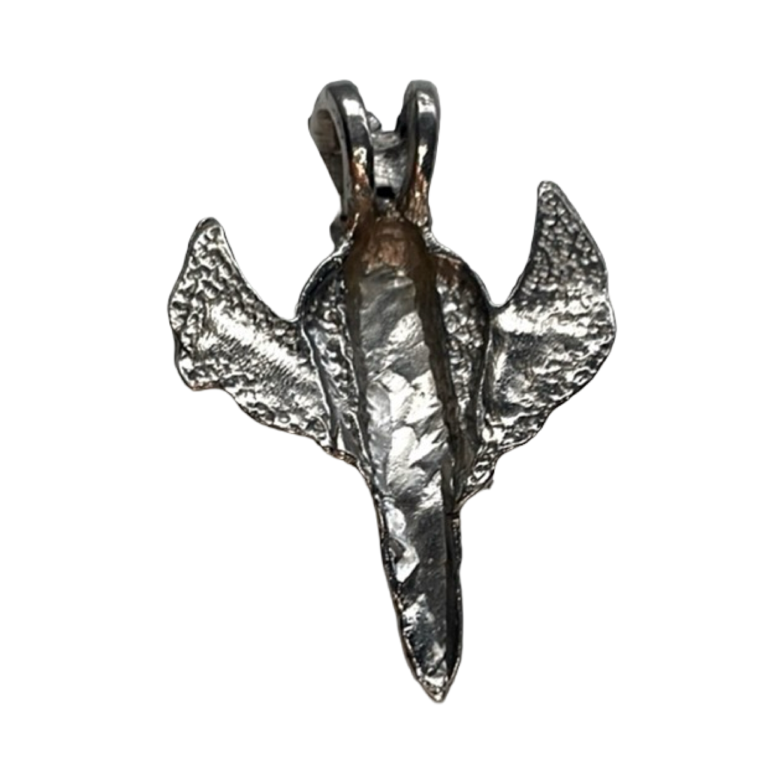 Silver Winged Bullet Pendant
