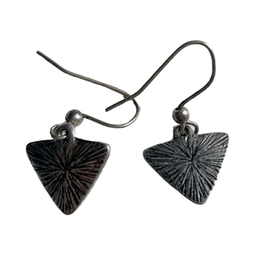 Black Jade Silver Triangle
Earrings