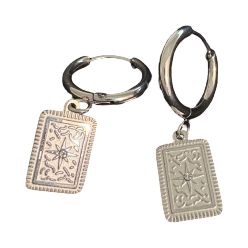 Silver Star Earrings