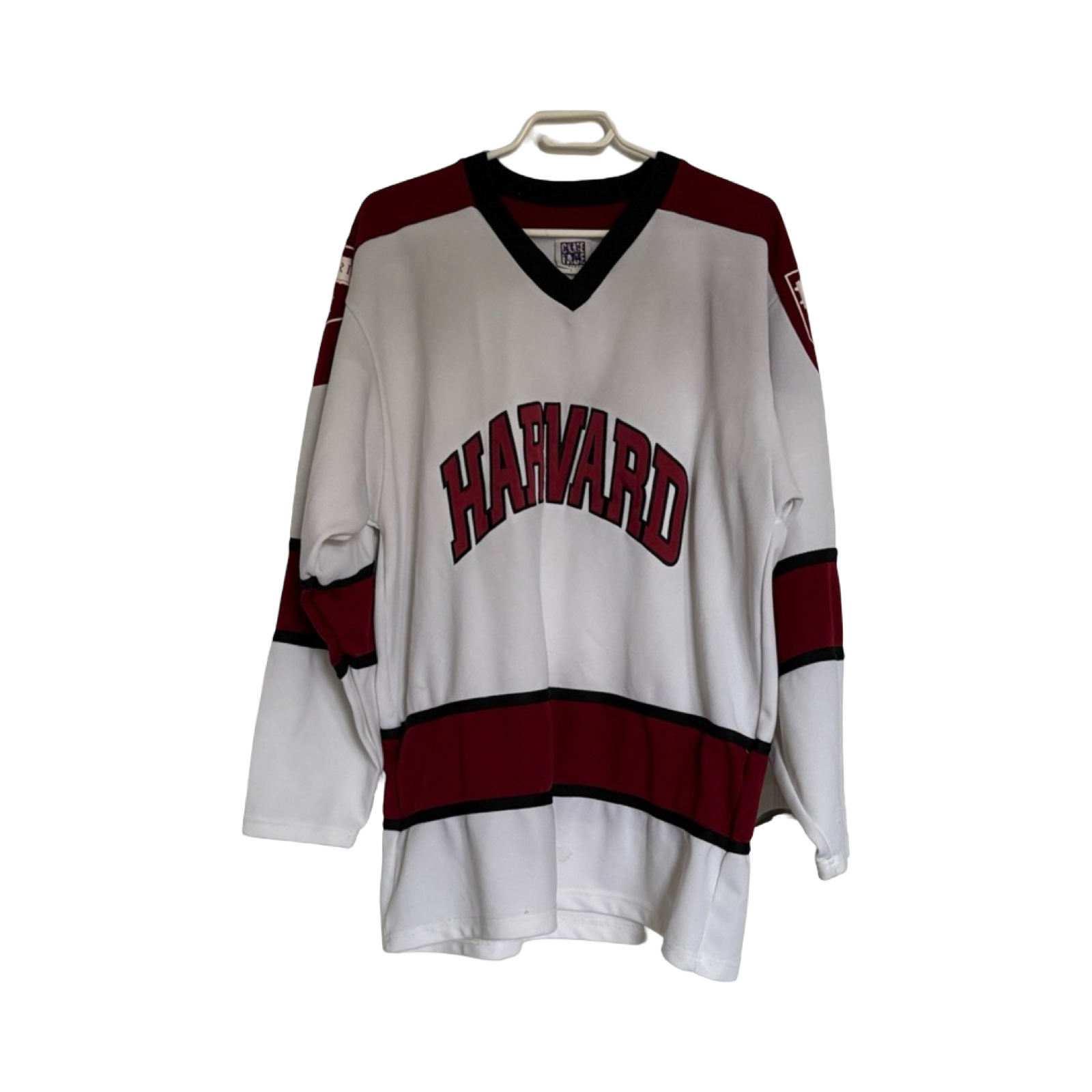 White and Burgundy Harvard Crimson Hockey Jersey