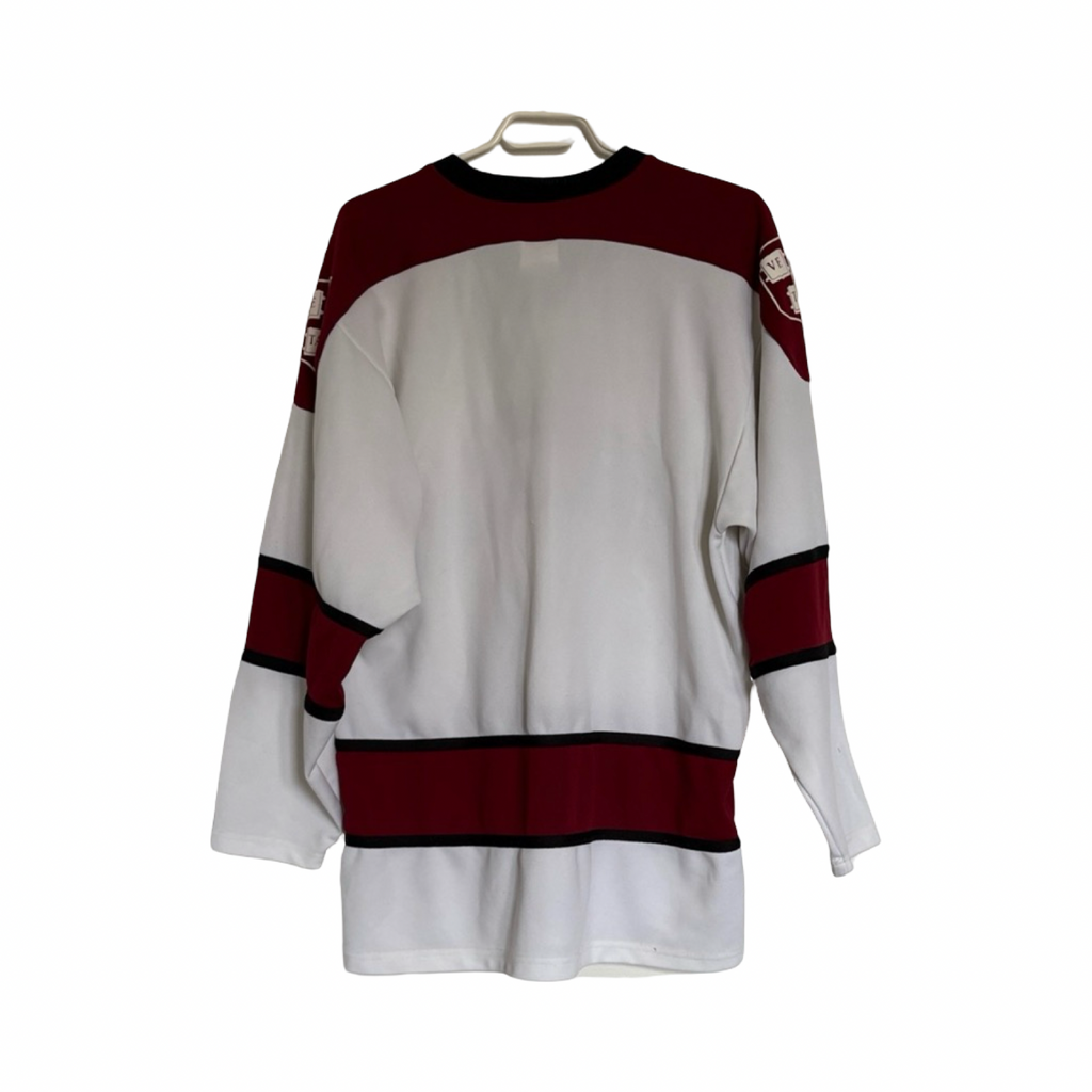 White and Burgundy Harvard Crimson Hockey Jersey
