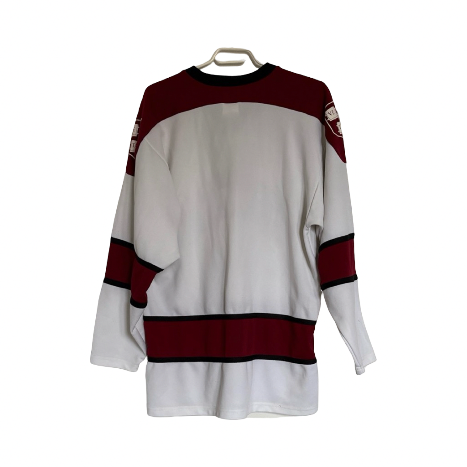 White and Burgundy Harvard Crimson Hockey Jersey
