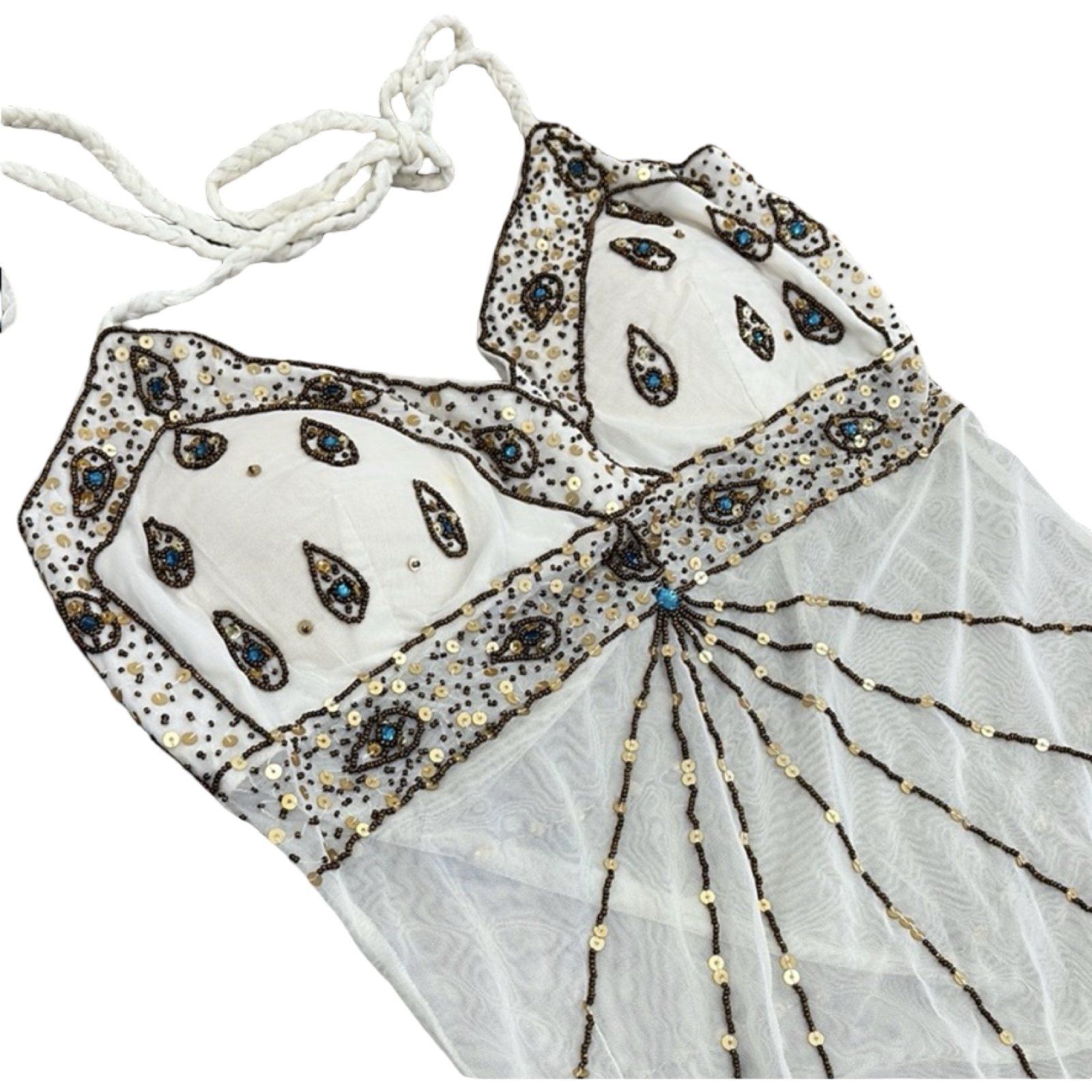 Bohemian Cream and Brown
Halter Top