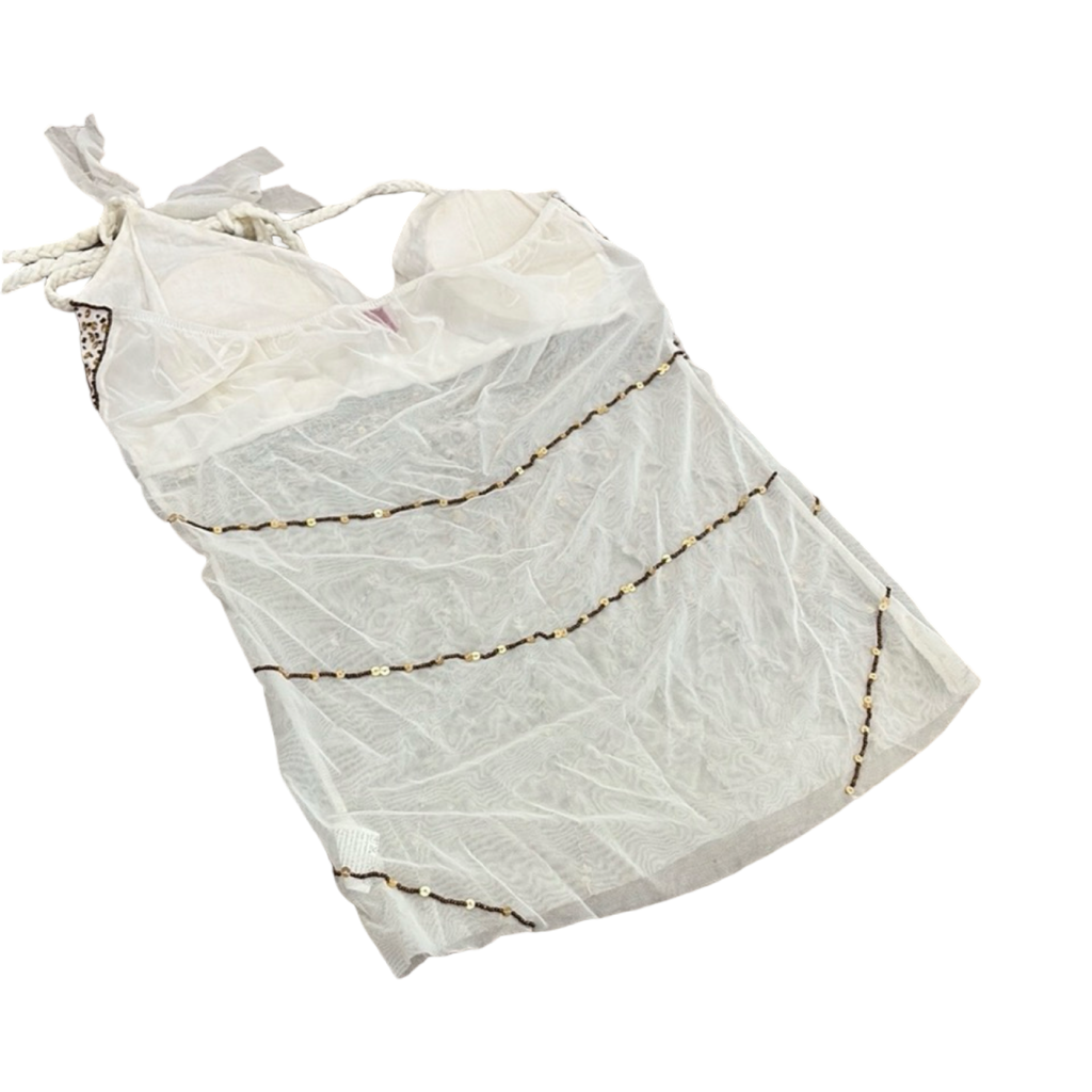 Bohemian Cream and Brown
Halter Top