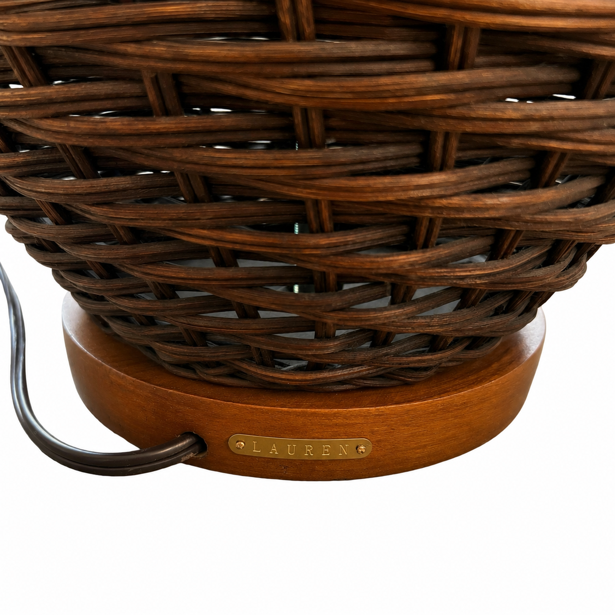 Rare Ralph Lauren Rattan Lamp With Shade