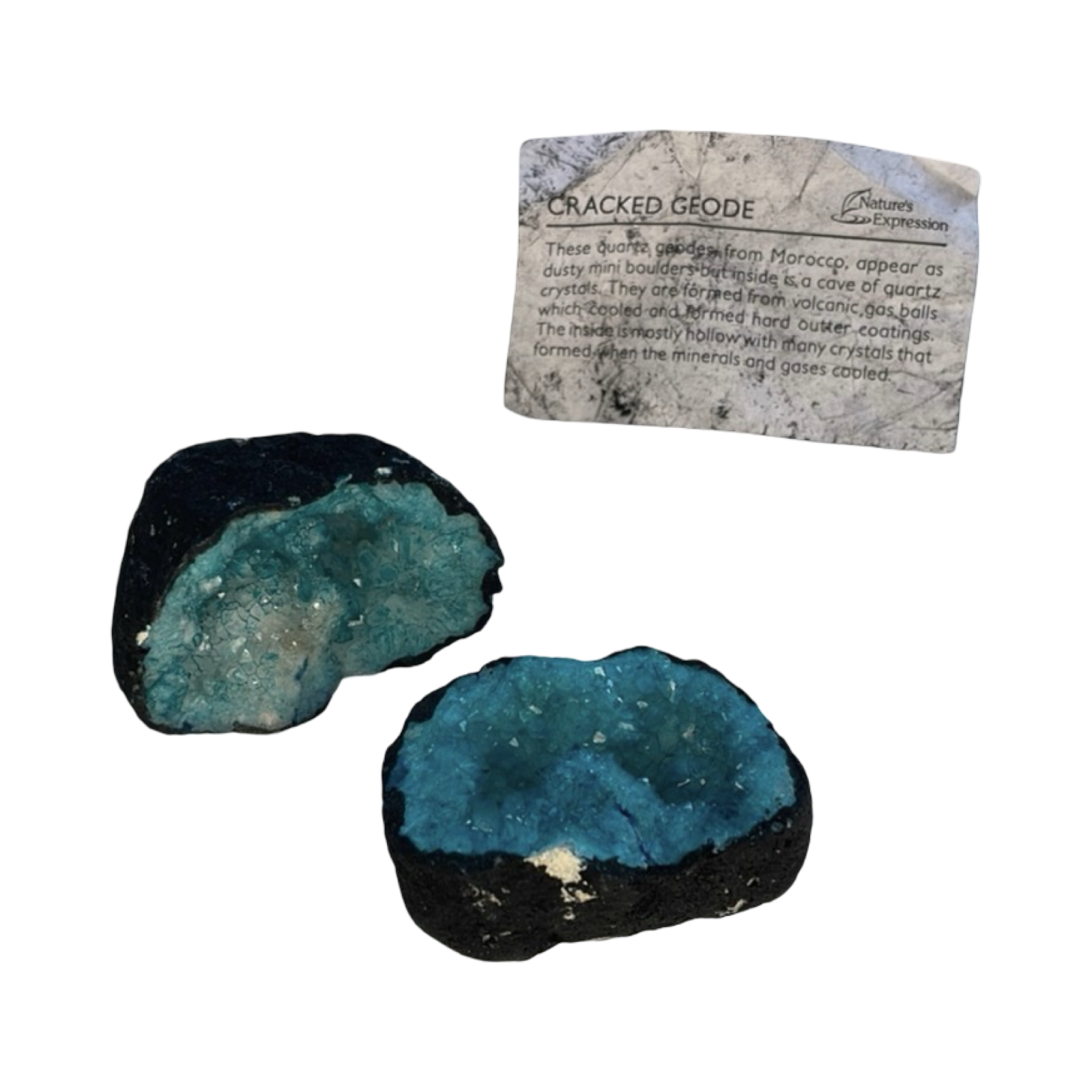 Natural Blue Cracked Geode